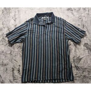 Nike Golf Short Sleeve Polo Shirt Men's Size Large Striped